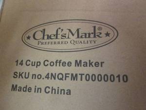 lot 100 image: Chefs Mark14 Cup Coffee Maker open...