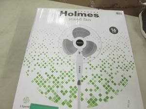 lot 107 image: Holmes Stand Fan open box...
