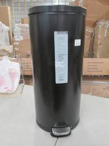 lot 161 image: 7.9 Gallon Stainless Step Trash Can...