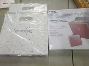 lot 191 image: 2 Organizer Bins, Expandable File O...