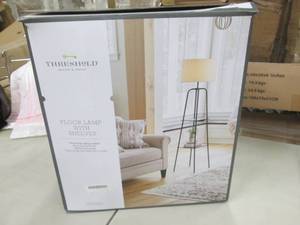 lot 197 image: Threshold Floor Lamp with Shelves...