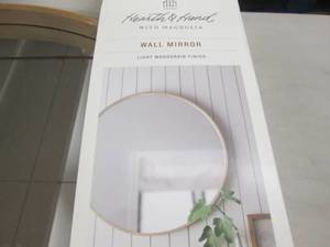 lot 221 image: Hearth & Hand Wall Mirror Woodgrain...