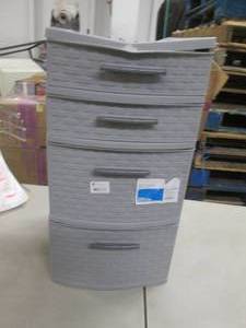 lot 232 image: 4 Drawer Weave Tower dented...