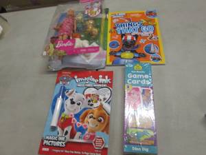 lot 234 image: Barbie, Game Cards, Activity Items...