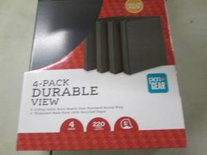 lot 318 image: Case of 8 Durable View 1 inch Binde...