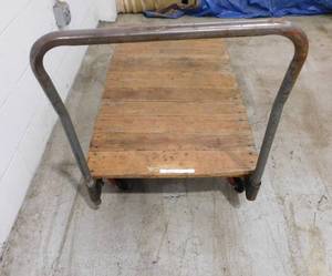 Vintage Wooden Warehouse Cart - 29.5 x 59