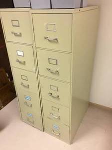 lot 100 image: Two 5 Drawer File Cabinets