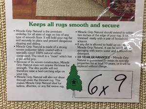 lot 140 image: 6 By 9 Rug Underlay