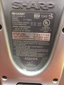 lot 155 image: Sharp LCD Color TV