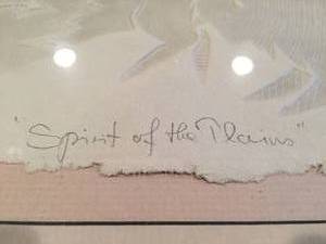 lot 220 image: Spirit Of The Plains Framed Art