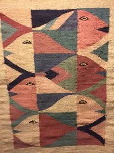 lot 228 image: Beautiful Textile Fish Wall Hanging