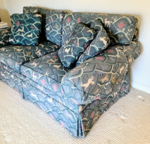 lot 32 image: Vintage Custom Upholstered Sofa