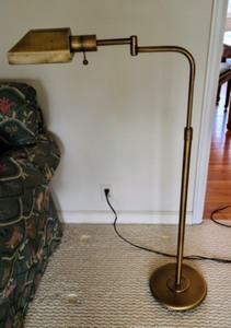 lot 36 image: Adjustable Brass Floor Lamp