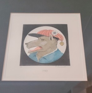 lot 40 image: Framed Trio of Dog Prints