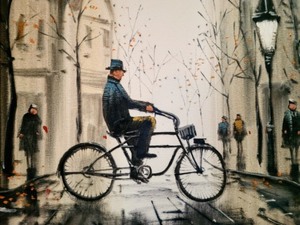 lot 42 image: Oil on Canvas Framed Art