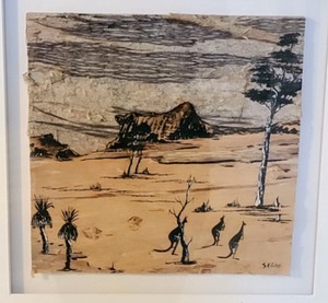 lot 41 image: Framed Mixed Media Painting By Steve Egan