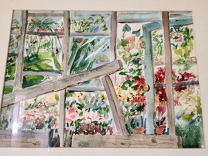 lot 48 image: Framed Watercolor Painting By Ellen Roles