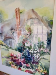 lot 51 image: Framed Watercolor Painting By Lois G. Lance
