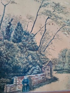 lot 63 image: Small Framed Antique Painting