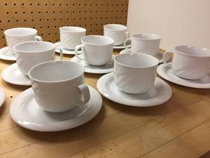 lot 297 image: Lot of Nine Elite Cups And Saucers And Two Extra Saucers