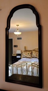 lot 305 image: Large Dark Wood Mirror
