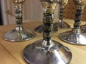 lot 402 image: Silver Plated Goblets