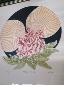 lot 324 image: Framed Azalea Motif Print By Wise