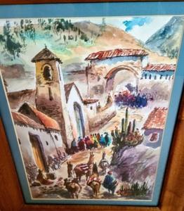 lot 327 image: Framed Watercolor Painting