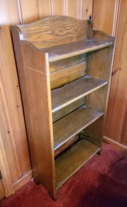 lot 329 image: Small Wood Bookshelf