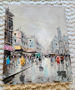lot 344 image: Pair of Vibrant Canvas Paintings