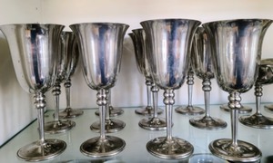 lot 356 image: Pewter Stemware