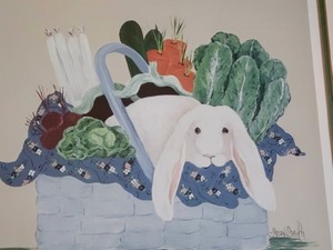 lot 436 image: Framed Les Legumes Print By Susan Smith