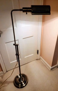 lot 437 image: Adjustable Nickel Floor Lamp