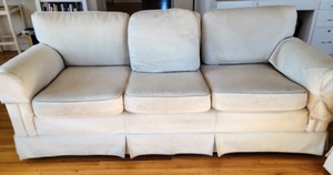 lot 419 image: Cream Sofa and Loveseat Set