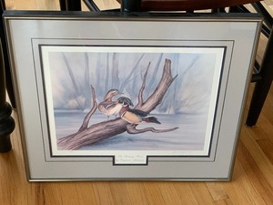 lot 227 image: Jeannie Johnson Framed Watercolor Painting