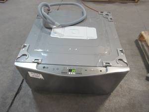 LG Sidekick 1-cu ft 27-in Pedestal Washer In Grey WD100CV Untested - SLIGHT SCRATCH AND DENT, ELECTRONICS WORK