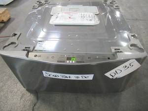 LG Sidekick 1-cu ft 27-in Pedestal Washer In Grey WD100CV Untested - SLIGHT SCRATCH AND DENT, ELECTRONICS WORK