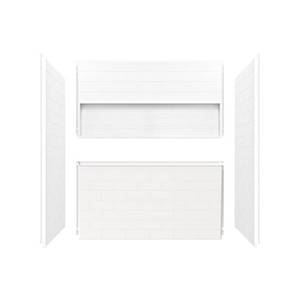 Bootz Industries Nextile 30 in. x 60 in. x 60 in. 4-Piece Direct-to-Stud Alcove Tub Surround in White, Z041-5000.