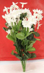 White Bush Flower Bouquet Arrangement
