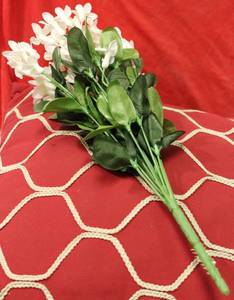 White Bush Flower Bouquet Arrangement