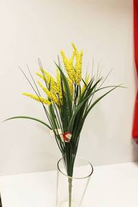Green Vinyl Grass Bush Bouquet For Indoor Dcor