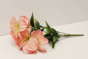 Blooming Lily Bouquet 7 Pink Artificial Flowers
