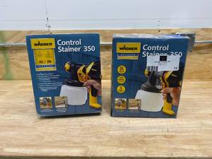 lot 15 image: WAGNER Lot of 2-  Control Stainer 350 HVLP Handheld Sprayers
