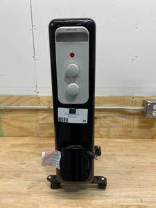 lot 20 image: UNBRANDED 1,500-Watt Oil-Filled Radiant Electric Space Heater with Thermostat
