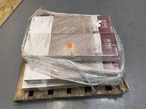 lot 47 image: HOME DECORATORS COLLECTION Lot of 6 Cases of-  Hand Scraped Strand Woven Earl Grey 38 in. T x 5-18 in. W x 36 in. L Engineered Click Bamboo Flooring (Retail Price is $66.30 per case)