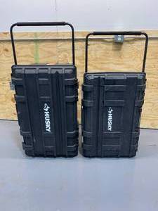lot 60 image: HUSKY Lot of 2 Rolling Tool Boxes.  One is a 25 Gallon and One is a 50 Gallon