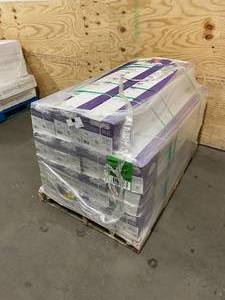 lot 101 image: HERITAGE MILL Lot of 15 Cases of-  Oak Golden 38 in. Thick x 6-14 in. Wide x Varying Length Engineered Click Hardwood Flooring (32.2 sq. ft.  case).  Retail Price is $96.28 per case