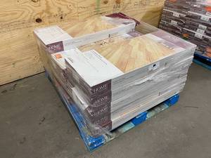 lot 102 image: HOME DECORATORS COLLECTION Lot of 13 Cases of-  Horizontal Toast 58 in. T x 5 in. W x 38.59 in. L Solid Bamboo Flooring(24.12 sq. ft.  case).  Retail Price is $47.99 per case.