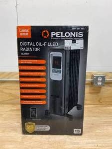 lot 94 image: PELONIS 1,500-Watt Digital Electric Oil-Filled Radiant Portable Space Heater