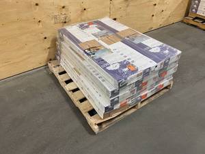 lot 107 image: HERITAGE MILL Lot of 15 Cases of-  Red Oak Natural 38 in. Thick x 4-14 in. Wide x Random Length Engineered Click Hardwood Flooring (20 sq. ft. case).  Retail Price is $63.80 per case.